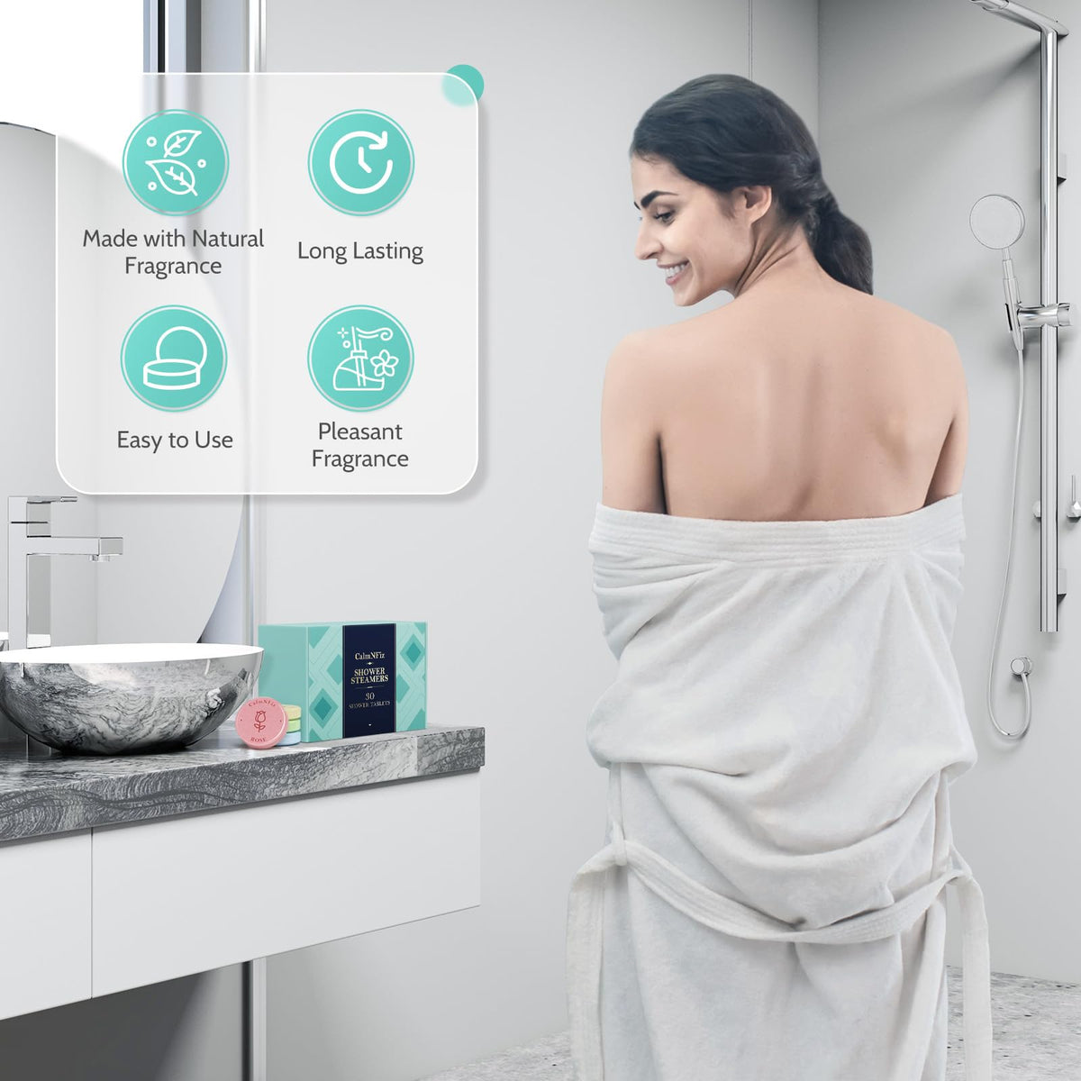 CalmNFiz gift box presentation signals premium self-care gifting.