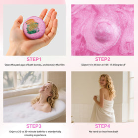 CalmNfiz Rose-Scent Bath Bomb for a romantic, soothing bath.