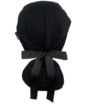 CALOMED scrub cap with ribbon ties and bow at the back for adjustable fit