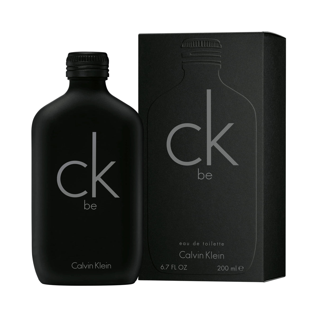 Calvin Klein CK Be bottle side view showcasing portable size
