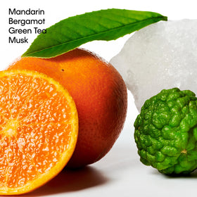 CK One bottle closeup highlighting citrus and green tea notes for invigoration
