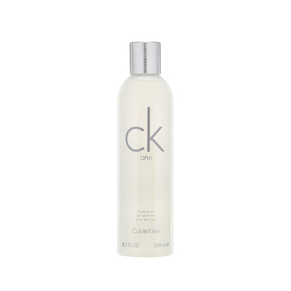 Calvin Klein CK One body wash bottle front view for shared freshness
