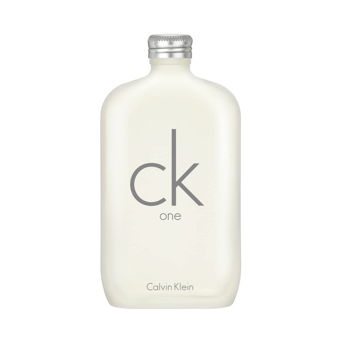 Calvin Klein CK One bottle front shows a timeless unisex fragrance for daily wear.
