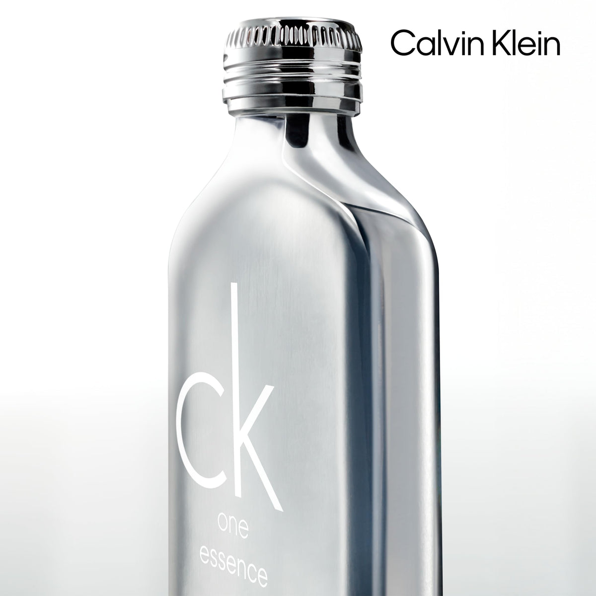 Tilted CK One Essence bottle suggesting confident daily fragrance