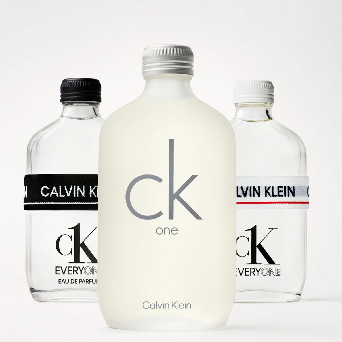 CK One unisex display highlighting versatile citrus fragrance for any moment