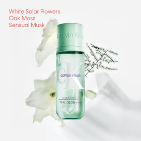 Calvin Klein Cotton Musk bottle top close-up for easy on-the-go refresh