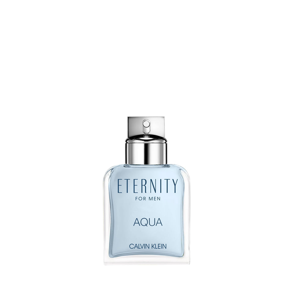 Calvin Klein Eternity Aqua For Him bottle front, ideal for daytime wear.