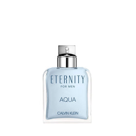 Calvin Klein Eternity Aqua for Him EDT bottle close-up emphasizing fresh daily confidence
