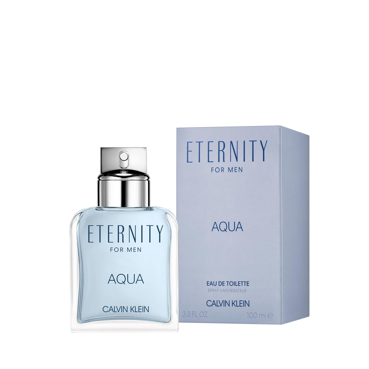Eternity Aqua For Him top notes reveal cucumber and leaves for fresh mornings.