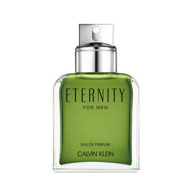Calvin Klein Eternity for Men EDP bottle close-up showing premium design and lasting presence