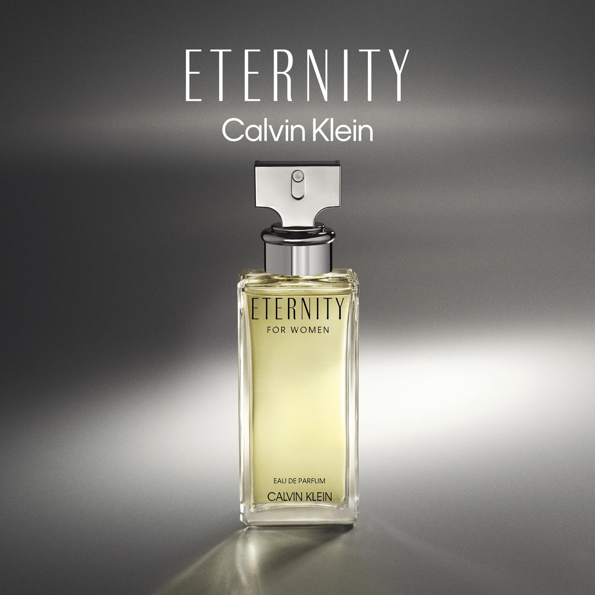 Calvin Klein Eternity Women bottle cap close-up highlighting refined luxury