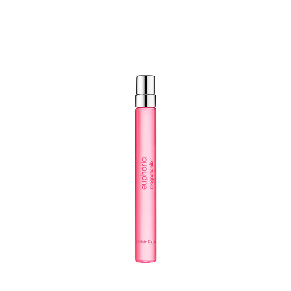Calvin Klein Euphoria Magnetic Elixir bottle highlights a rich ambery scent for evening wear.