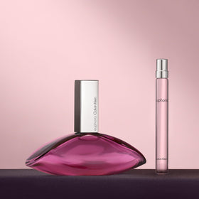 Calvin Klein Euphoria packaging and bottle showcasing luxury design.