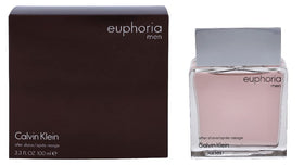 Calvin Klein Euphoria for Men aftershave bottle emphasizes masculine fragrance for daily grooming.