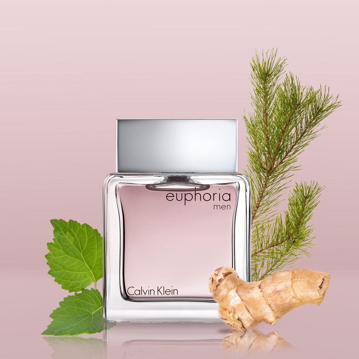 Calvin Klein Euphoria Men bottle side view, sleek design for a refined scent profile.