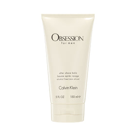 Calvin Klein Obsession for Men balm bottle close-up, hydrating skin and subtle scent.