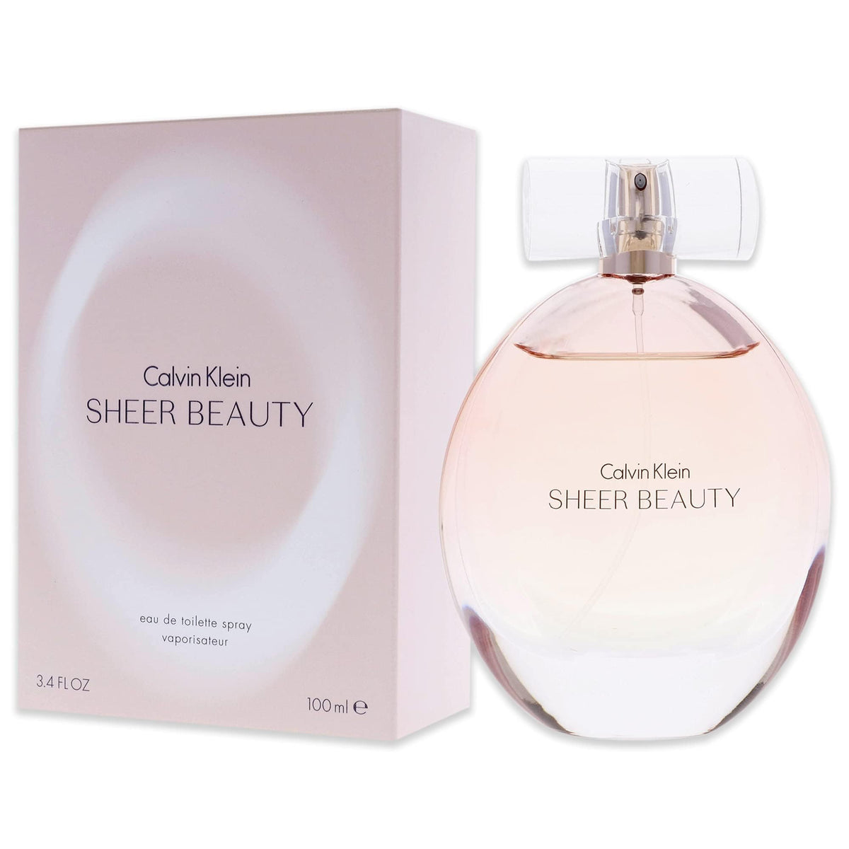 Calvin Klein Sheer Beauty packaging display illustrating gift-ready presentation.
