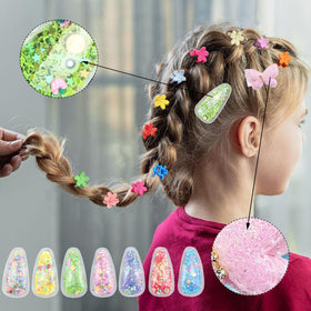 CAMBIODV pink bow hair clips pack for daily cute hairstyles.