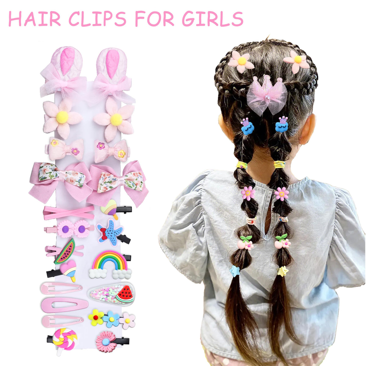 CAMBIODV star metal hair clips brighten any style or party look.
