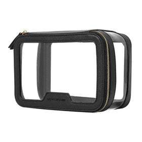 Camdeez Rownyeon clear makeup case with transparent panel for quick access on the go.