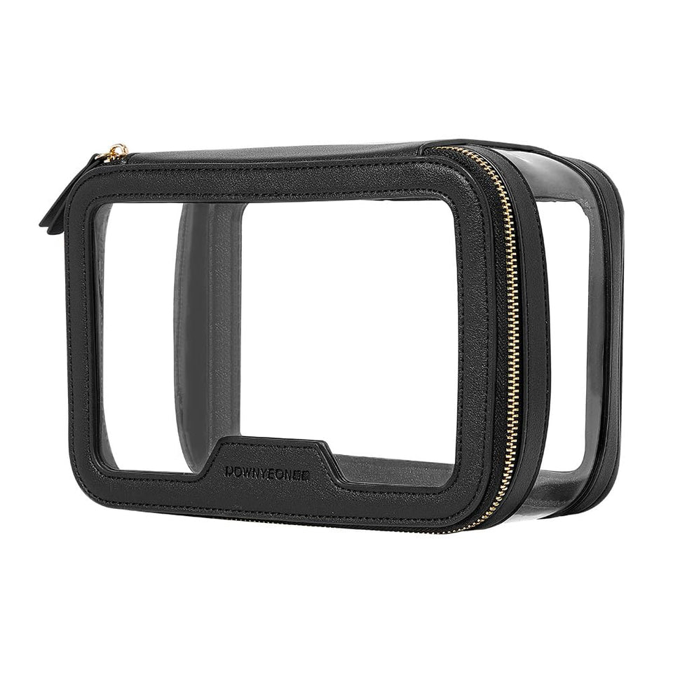 Camdeez Rownyeon clear makeup case with transparent panel for quick access on the go.