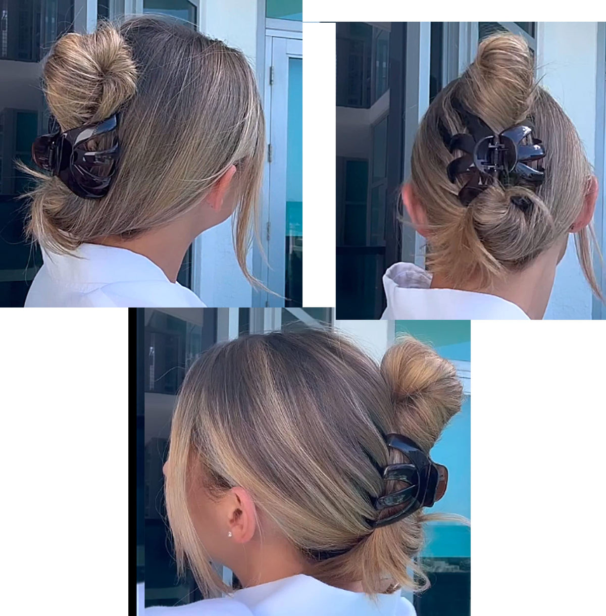 Camila Paris large claw clip demonstrates strong hold for thick hair
