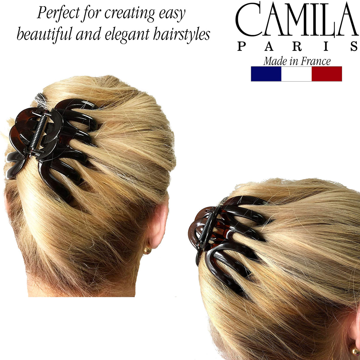 Camila Paris AD718 large clip holds thick hair without slipping