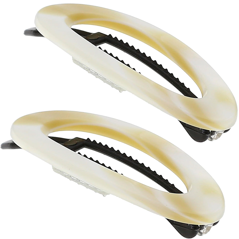 Camila Paris CP1994/2 beige barrette close-up showing smooth cellulose acetate finish.
