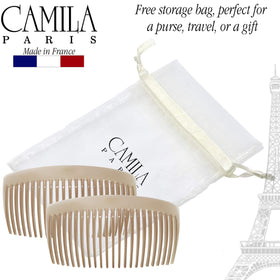 Camila CP2912 France-made cellulose acetate hair clip.