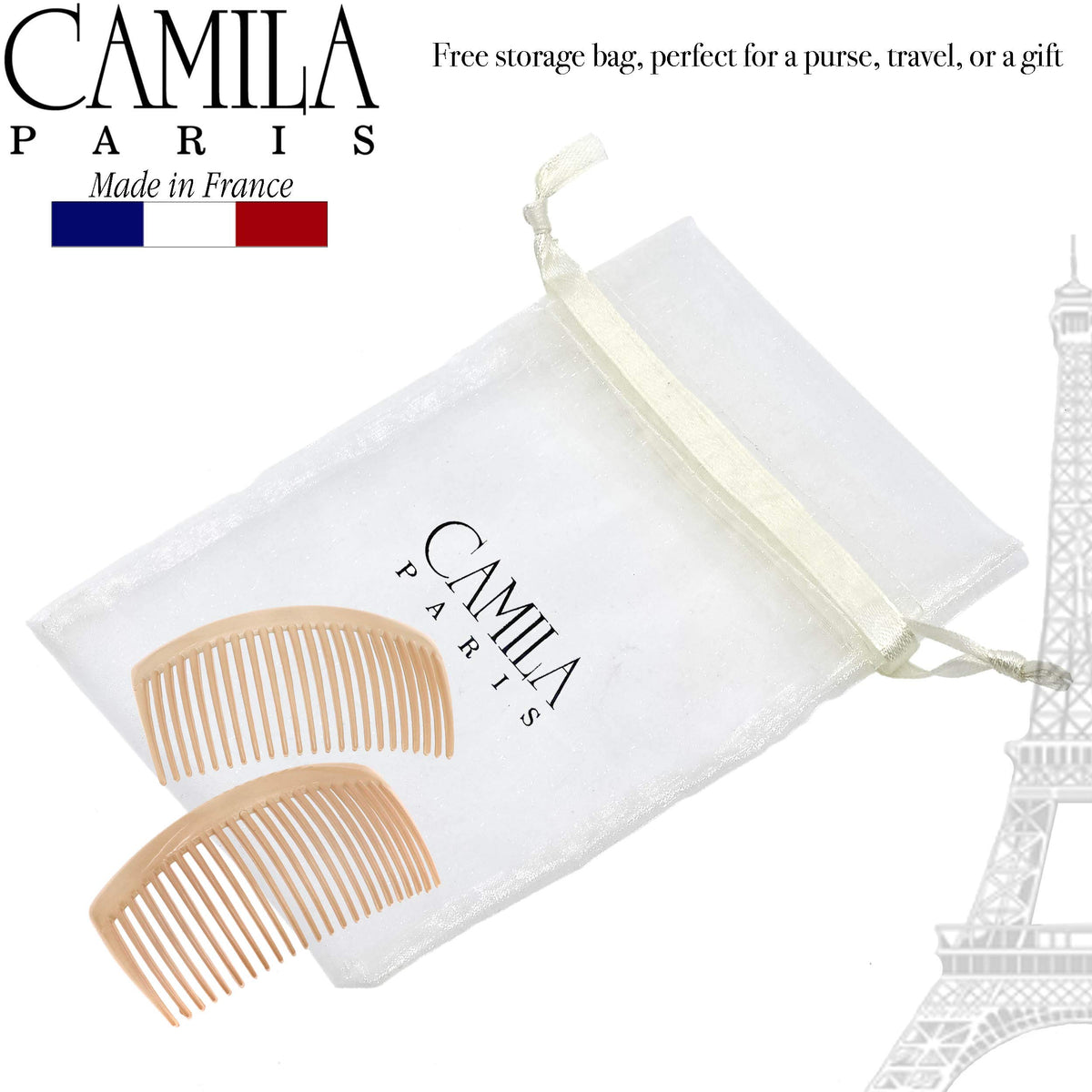 Beige cellulose acetate finish adds timeless Camila Paris CP3022 style.