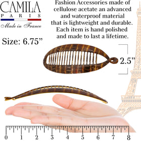 Thick hair grip demonstrated by Camila Paris CP3097 clip