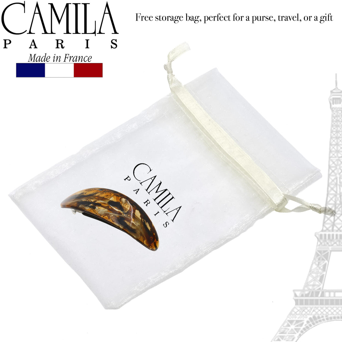 Camila Paris CP3322 daily wear barrette crafted from durable cellulose acetate