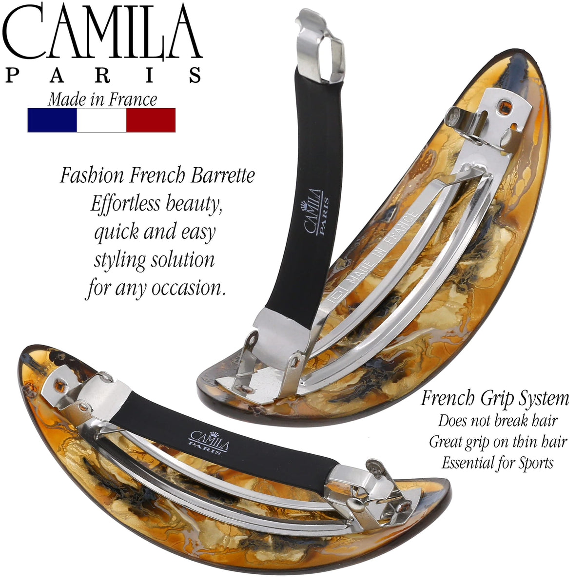 Camila Paris CP3322 thick hair clip demonstrates strong grip without slipping