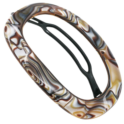 Camila Paris CP3355 Onyx barrette close-up with metal-free closure.