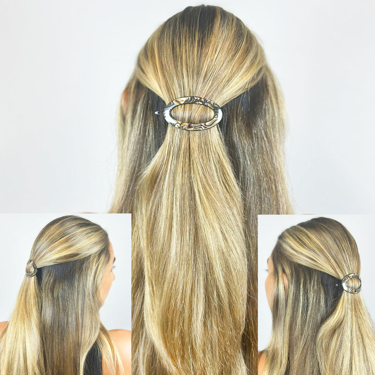 Camila Paris CP3362 metal-free closure barrette showcasing gentle grip and comfort