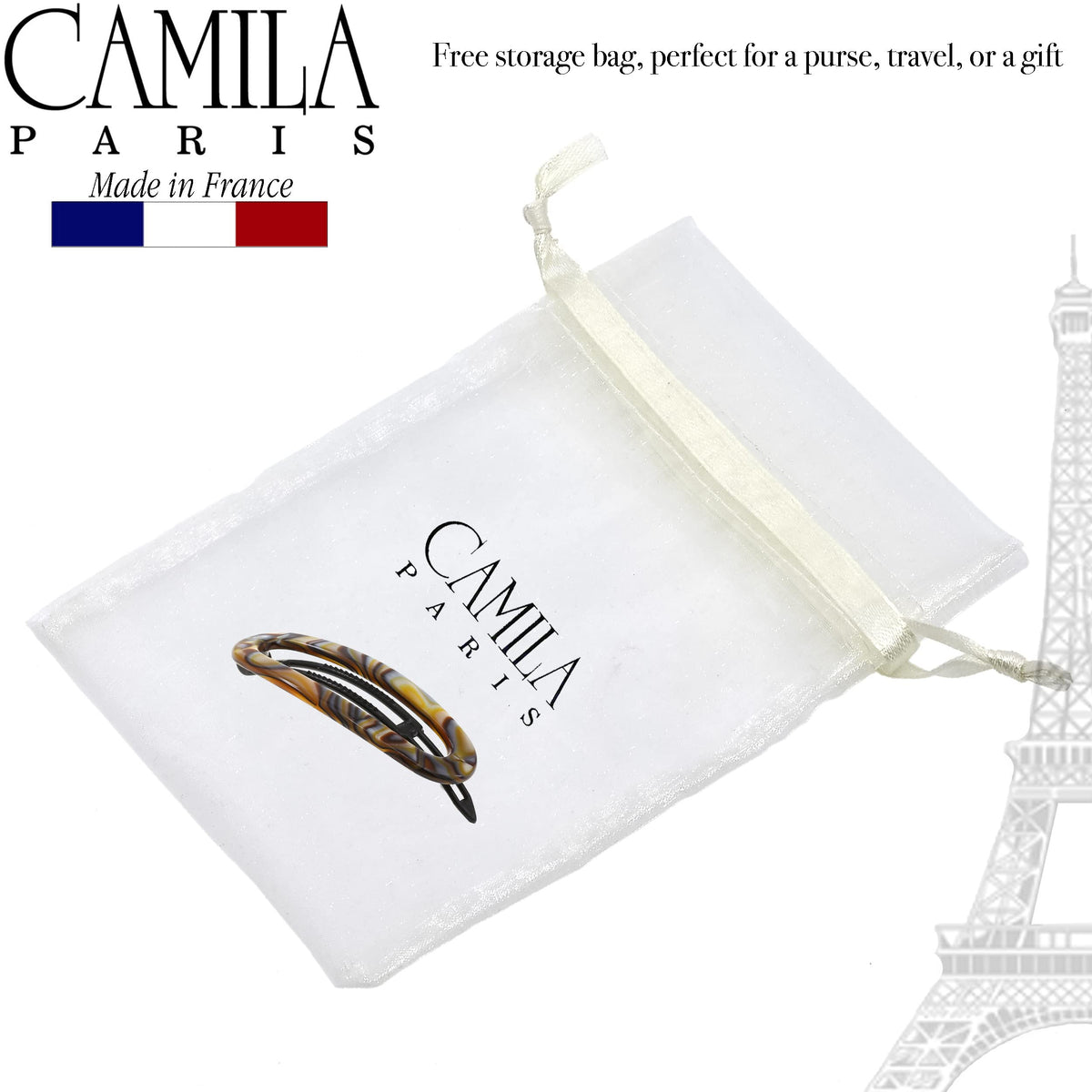 Camila Paris CP3365 clip ideal for elegant bun updos.