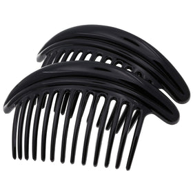 Camila Paris MP978/2 black curved interlocking combs secure elegant updos