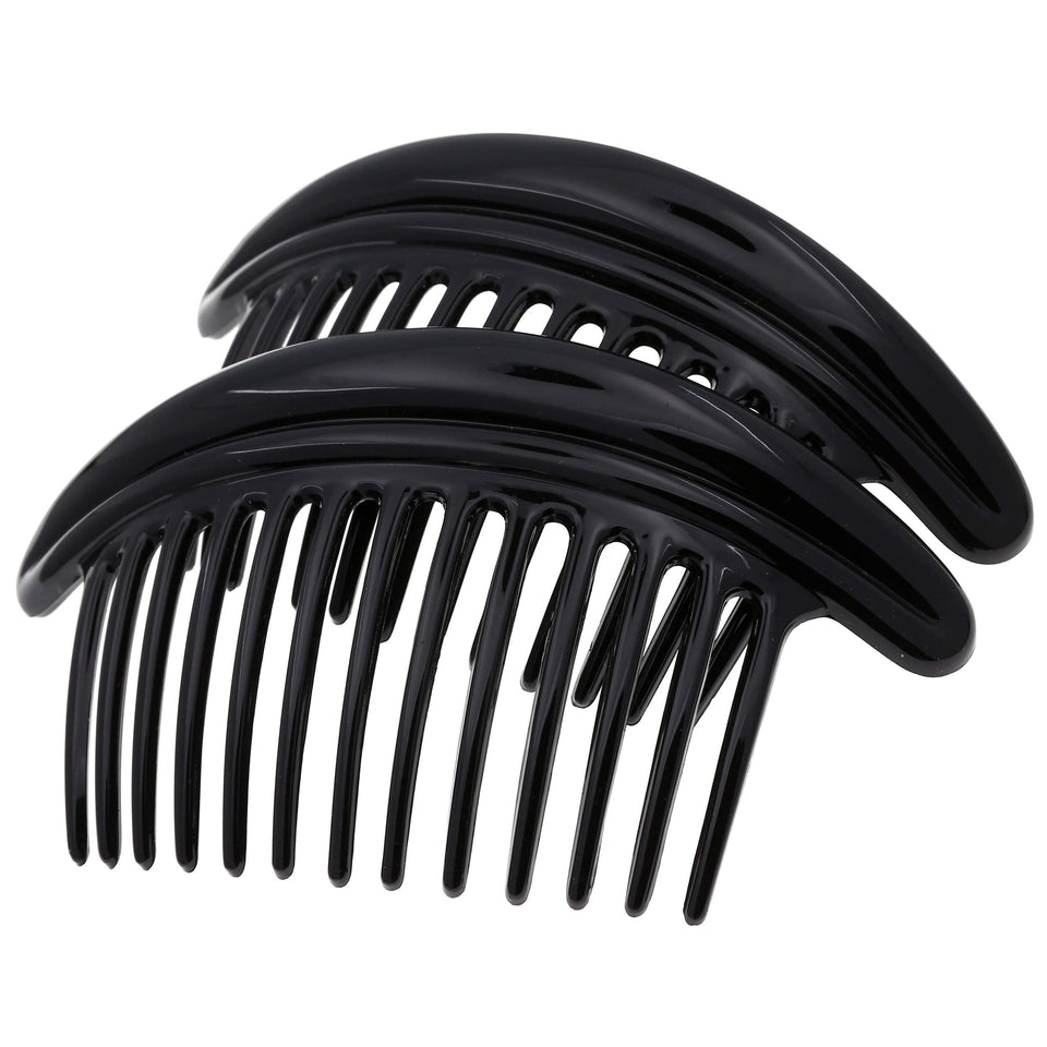 Camila Paris MP978/2 black curved interlocking combs secure elegant updos