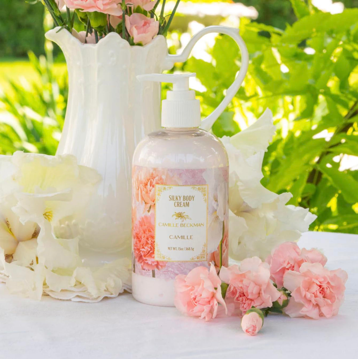 Camille Beckman Camille Scented Silky Body Cream ingredients-aloe-glycerin spotlight nourishing skin