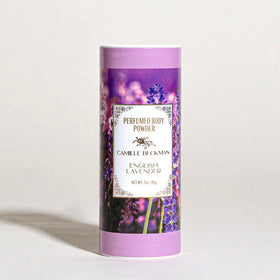 Camille Beckman English applying powder to skin for cooling comfort