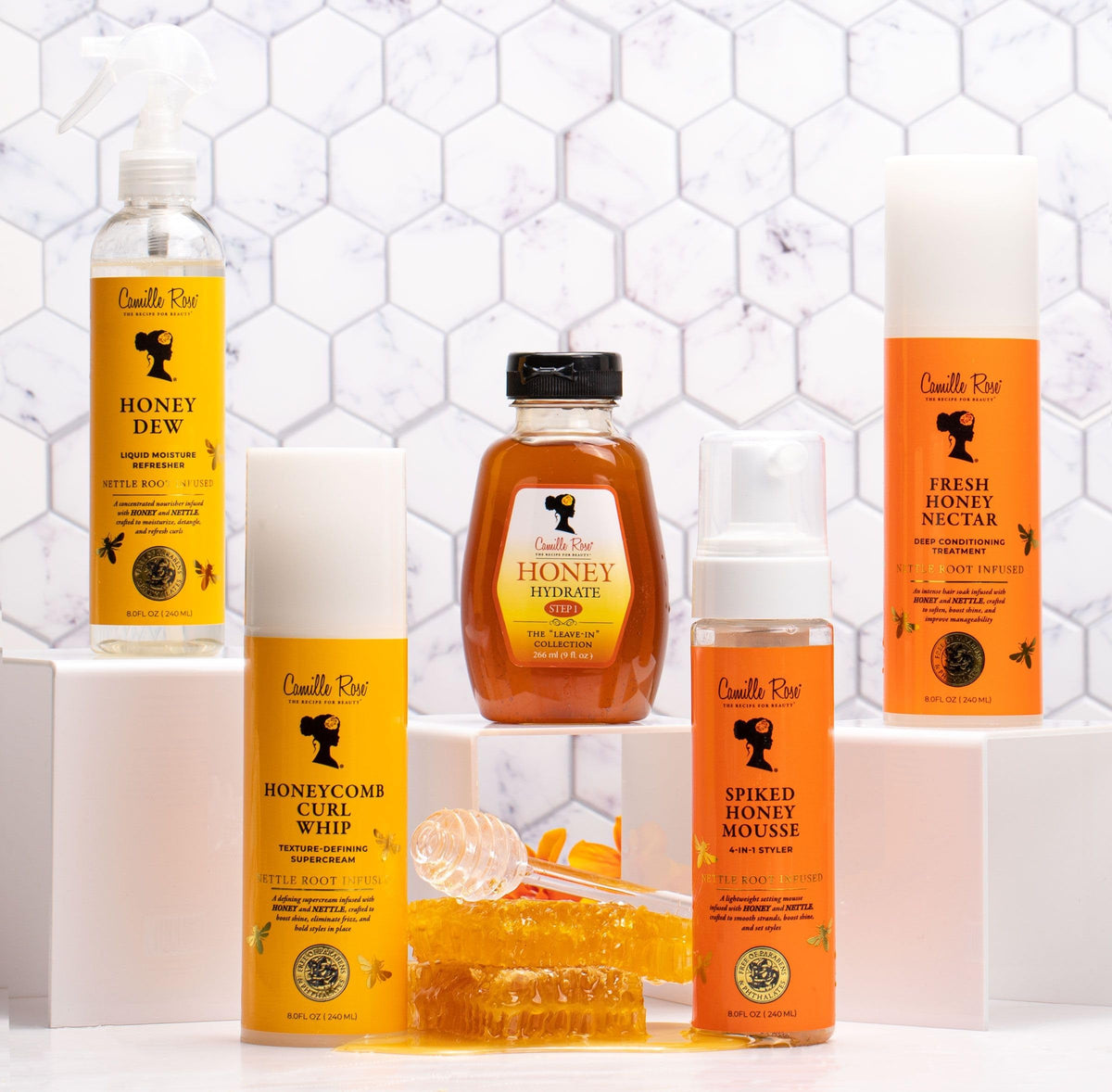 Camille Rose Honeycomb Curl Whip anti frizz performance on curly hair