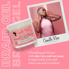 Camille Rose Mint Condition Braid Gel being applied at the scalp for cooling relief