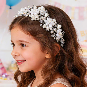 Campsis premium hair accessory with ribbons and clips for easy securing