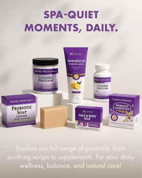 Candida Freedom natural soap packaging with clean design