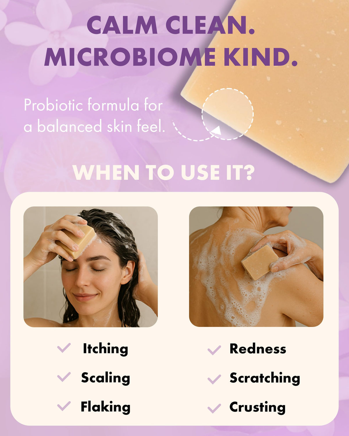 Candida Freedom probiotic soap ingredients with Bacillus Coagulans