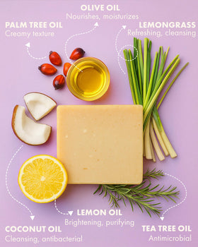 Candida Freedom tea tree lemon scented soap with invigorating aroma