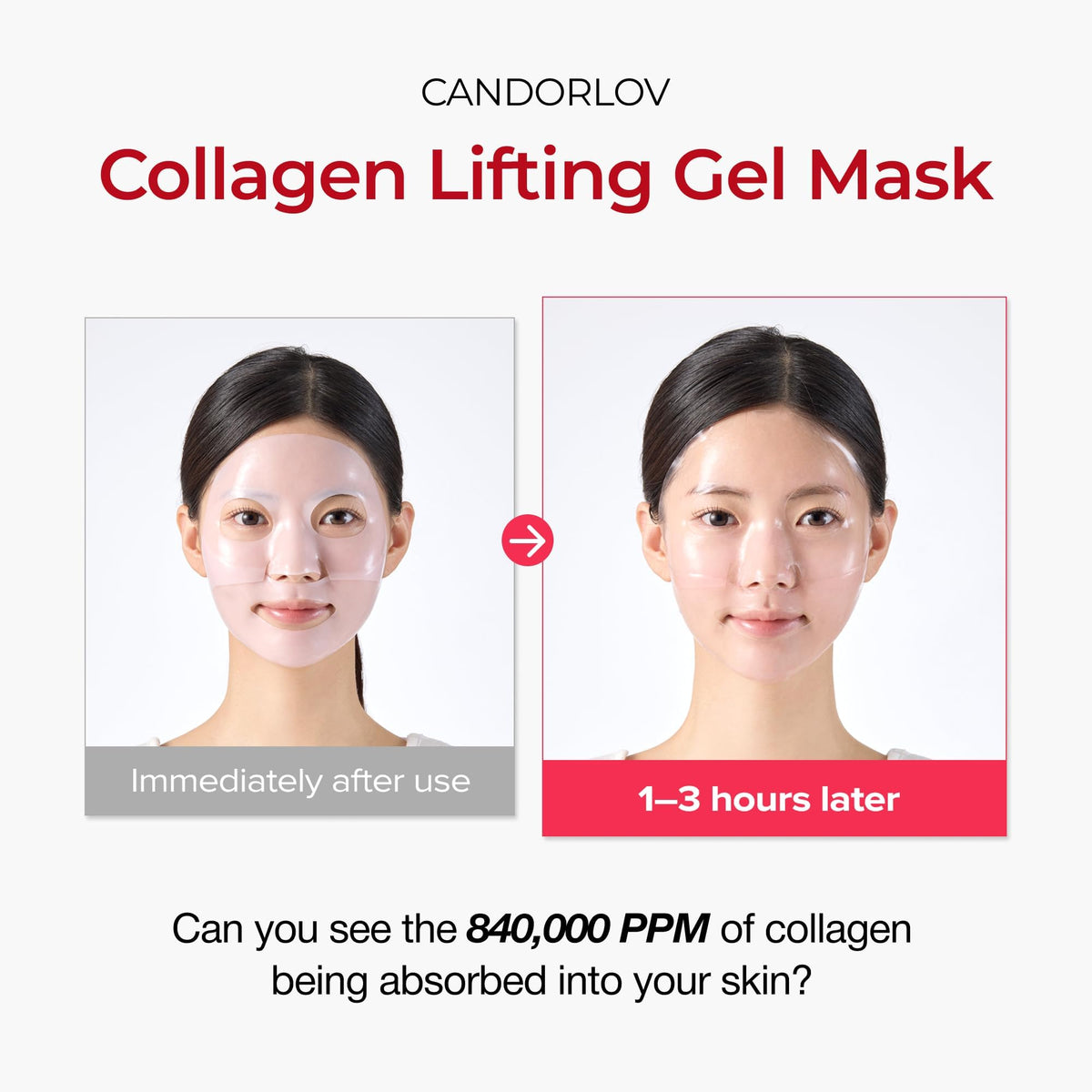 CANDORLOV CDL lifting mask application showing smooth, lifted effect.