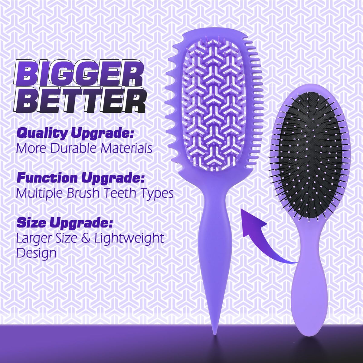 Candy Brush detangles wet or dry hair without pulling