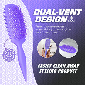 Candy Brush non-slip ergonomic handle for comfortable styling sessions