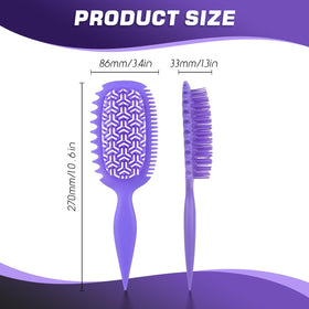 Candy Brush versatile design detangles and massages the scalp for all hair types